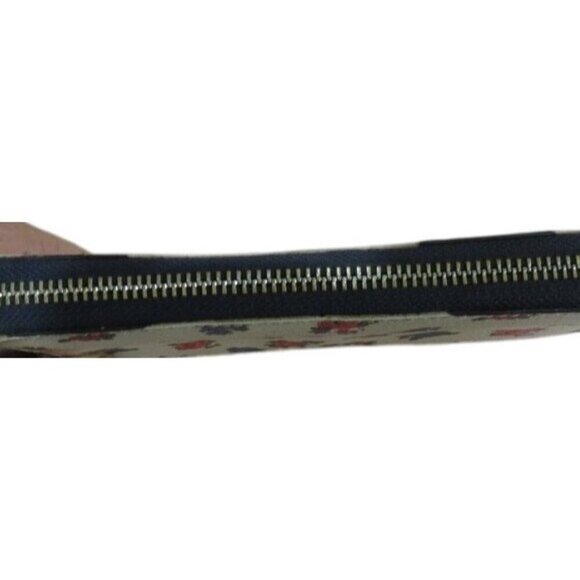 Coach accordion zip long continental wallet with Tea Rose Floral Printed canvas - Picture 5 of 14